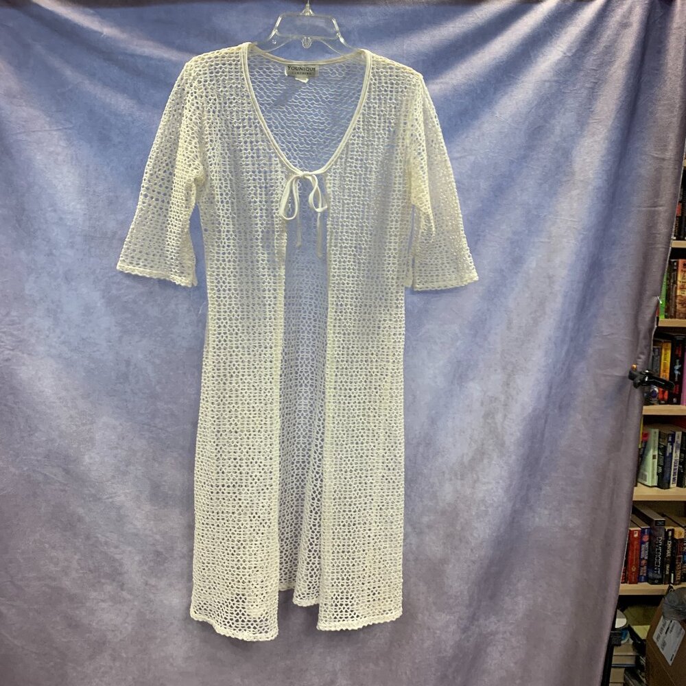Yonique Crochet Swimsuit Cover Up in EUC